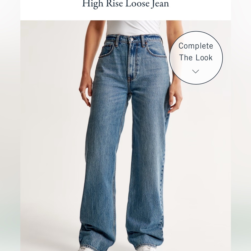 Abercrombie High Rise Loose Jeans Medium 30
